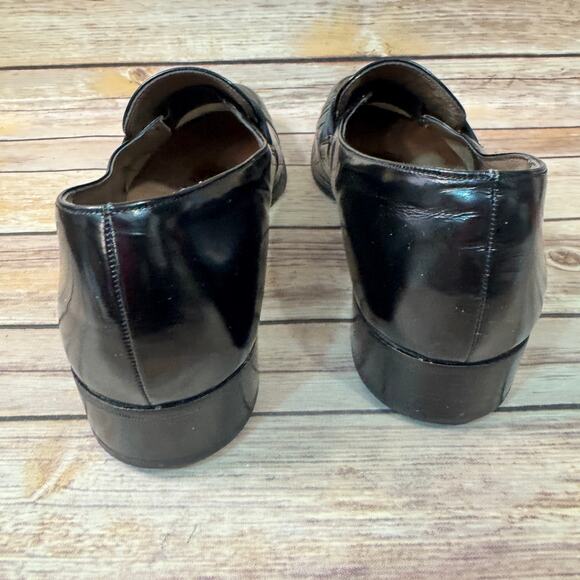 Bally Mens Black Leather Slip On Loafer Dress Shoes 10 N - Picture 6 of 10